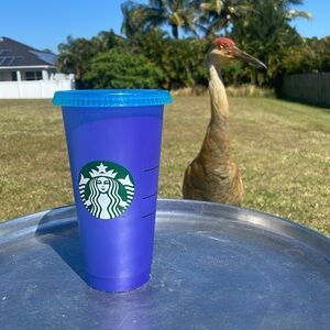 Starbucks Purple/ blue color changing Tumbler with Blue Lid